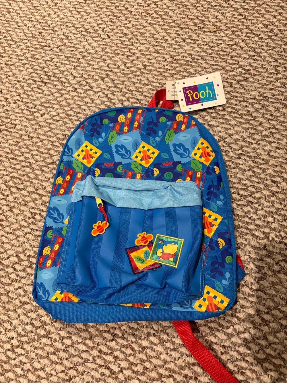 Disney Blue Winnie the Pooh Kids Backpack NWT